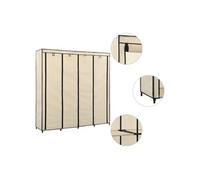 Vidaxl Garde-Robe Avec 4 Compartiments Crème 175x45x170 Cm