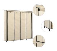Garde-robe avec 4 Compartiments Noir Penderie Armoire de Rangement vidaXL