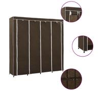 Garde-robe avec 4 Compartiments Noir Penderie Armoire de Rangement vidaXL