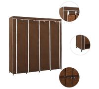 Garde-robe avec 4 Compartiments Noir Penderie Armoire de Rangement vidaXL