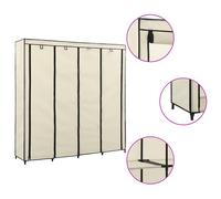 Garde-robe avec 4 Compartiments Noir Penderie Armoire de Rangement vidaXL