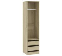 Garde-Robe Avec Tiroirs Chêne Sonoma 50x50x200 Cm Aggloméré - Vidaxl Marron