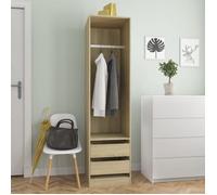 Garde-Robe Avec Tiroirs Chêne Sonoma 50x50x200 Cm Aggloméré - Vidaxl Marron
