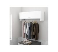 vidaXL Garde-robe 100 x 32,5 x 35 cm Blanc Aggloméré