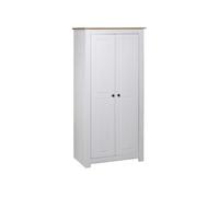 Garde robe Blanc 80x50x171,5 cm Pin massif Assortiment Panama