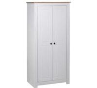 Pin Massif Garde-robe Gris Penderie Armoire Rangement Vêtements Maison vidaXL