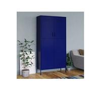 Garde robe Bleu marine 90x50x180 cm Acier