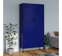 Garde robe Bleu marine 90x50x180 cm Acier Bleu marine G