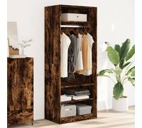 vidaXL Garde-robe Chêne fumé 100x50x200 cm Bois d'ingénierie Marron