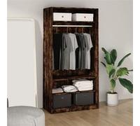 vidaXL Armoire à vêtements moderne avec compartiments pour chambre – Chêne fumé Bois d'ingénierie