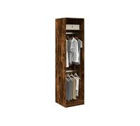 vidaXL Garde-robe chêne fumé 50x50x200 cm bois d'ingénierie Marron