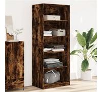 Vidaxl Garde-Robe Chêne Fumé 80x50x200 Cm Bois D'ingénierie Marron