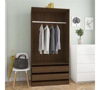 815347 vidaXL Garde-robe Chêne marron 100x50x200 cm Bois d'ingénierie