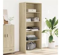 Garde robe chêne sonoma 80x50x200 cm bois d ingénierie Marron G