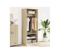 Vidaxl Garde-Robe Chêne Sonoma 80x50x200 Cm Bois D'ingénierie Marron