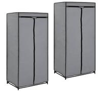 Garde-robe Crème Penderie Armoire de Rangement Etagère à Vêtements vidaXL