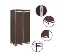 Garde-robe Crème Penderie Armoire de Rangement Etagère à Vêtements vidaXL