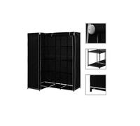 Armoire à vêtements - VIDAXL - Pliable en Tissu - Noir - À monter soi-même - Pour Chambre