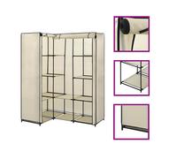 Garde-robe d'Angle Crème Penderie Armoire de Rangement Vêtements Maison vidaXL