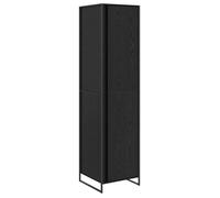 Garde-robe en bois d'ingénierie - vidaXL - 50x50x200 cm - Chêne noir - 4 portes - Ensemble de 2 - Usage intérieur