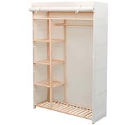 Garde-robe Gris 110x40x170 cm Tissu Armoire de Rangement Stockage vidaXL