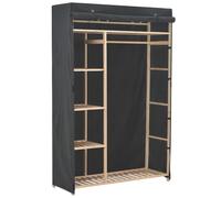 Garde-robe Gris 110x40x170 cm Tissu Armoire de Rangement Stockage vidaXL