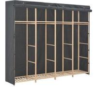 Garde-robe Gris 200 x 40 x 170 cm Tissu - VidaXL