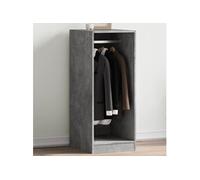 Garde robe gris béton 48x41x102 cm bois d ingénierie