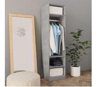 Garde robe Gris béton 50x50x200 cm Bois d ingénierie