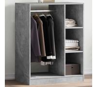 Garde-robe gris béton 77x48x102 cm bois d'ingénierie,Produits ménagers,Rangement & organisation,Rangements pour armoires à vêtements,Organiseurs pour armoires & penderies pour vêtements-840810