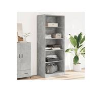 vidaXL Garde-Robe Gris béton 80x50x200 cm Bois d'ingénierie