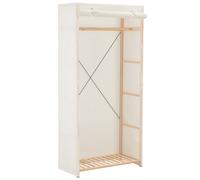 Garde robe Blanc 79 x 40 x 170 cm Tissu