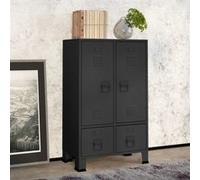 Vidaxl Garde-Robe Industrielle Anthracite 67x35x107 Cm Acier Gris