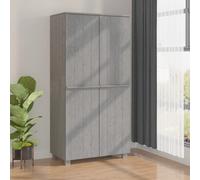 vidaXL Garde-robe HAMAR Gris clair 89x50x180 cm Bois massif de pin