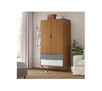vidaXL Garde-robe MOLDE Marron 90x55x175 cm Bois massif de pin350522 Marron G