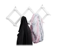 Garde robe mural bois Tringle à vêtements Penderie avec crochets 5 kg extensible