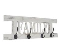 Garde-robe murale Family, planche vestiaire, style shabby, vintage, 60x20cm blanc Blanc