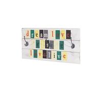 Garde-robe murale Love-Life style shabby 3 crochets 30x60cm