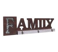 Garde-robe murale MENDLER HWC-A91 Family, planche vestiaire, style chalet, bois, métal Marron