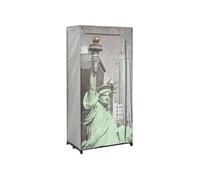 Garde-Robe New York 75x45x160 Cm Tissu Blanc