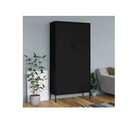 Garde robe Noir 90x50x180 cm Acier Noir G