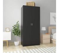 Garde robe Noir 90x52x200 cm Bois d'ingénierie Noir G