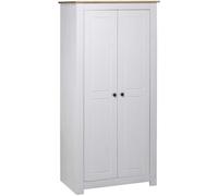 Garde-robe - Panama - Armoire de chambre - Bois massif - 2 portes - Blanc 80x50x171,5 cm