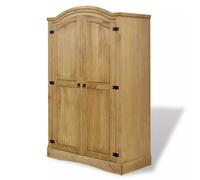 Garde-robe - VIDAXL - Gamme Corona - Pin massif ciré - 2 portes