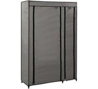 Garde robe pliable Gris 110x45x175 cm Tissu