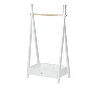Garde-robe pour enfant Laxe avec compartiment de rangement 126 x 73 x 43 cm blanc [en.casa]
