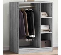 Garde-robe sonoma gris 77x48x102 cm bois d'ingénierie,Produits ménagers,Rangement & organisation,Rangements pour armoires à vêtements,Organiseurs pour armoires & penderies pour vêtements-840812