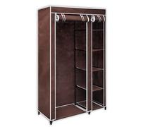 Garde-robe Tissu Marron Étagère Vêtement Armoire de Rangement Penderie vidaXL