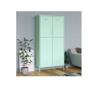 vidaXL Garde-robe Vert menthe 90x50x180 cm Acier 180 cm