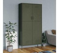 vidaXL Garde-robe Vert olive 90x50x180 cm Acier